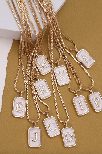 In The Details Monogram Charm Necklace