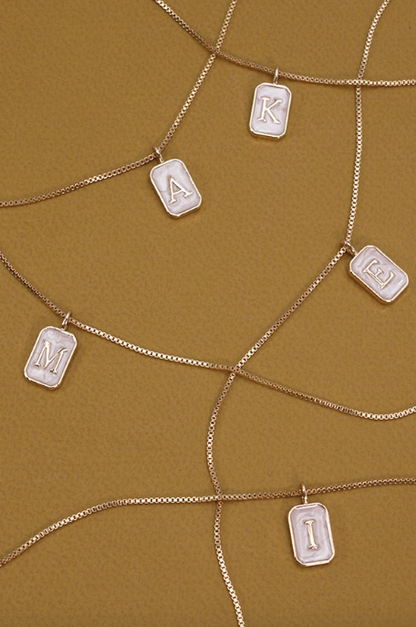In The Details Monogram Charm Necklace