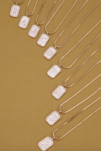 In The Details Monogram Charm Necklace