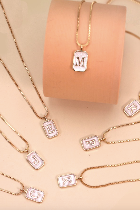 In The Details Monogram Charm Necklace