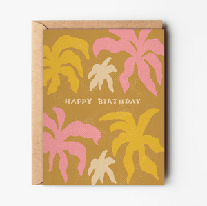 Retro Palm Birthday Card