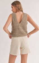 Load image into Gallery viewer, Jaz Pointelle Sweater Vest
