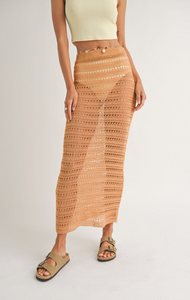 Isa Open Knit Midi Skirt