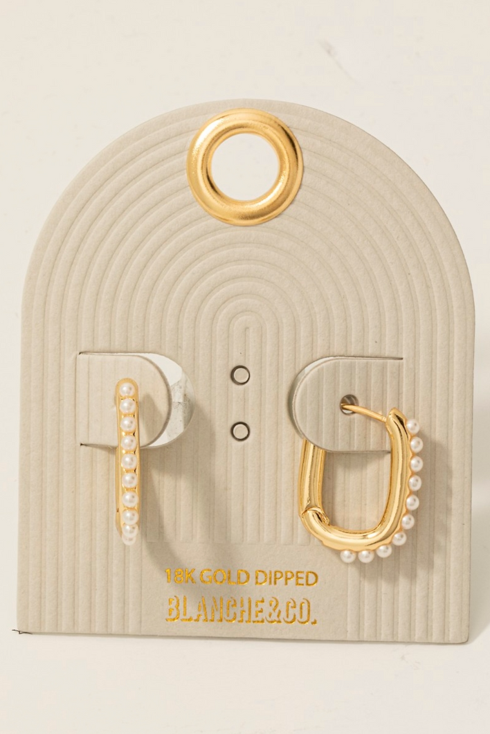 About Me Pearl Hoops