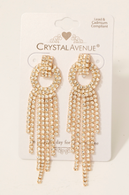 Load image into Gallery viewer, Push My Luck Rhinestone Earrings Gold