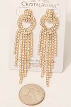 Load image into Gallery viewer, Push My Luck Rhinestone Earrings Gold