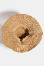 Load image into Gallery viewer, Dani Straw Bucket Hat Khaki