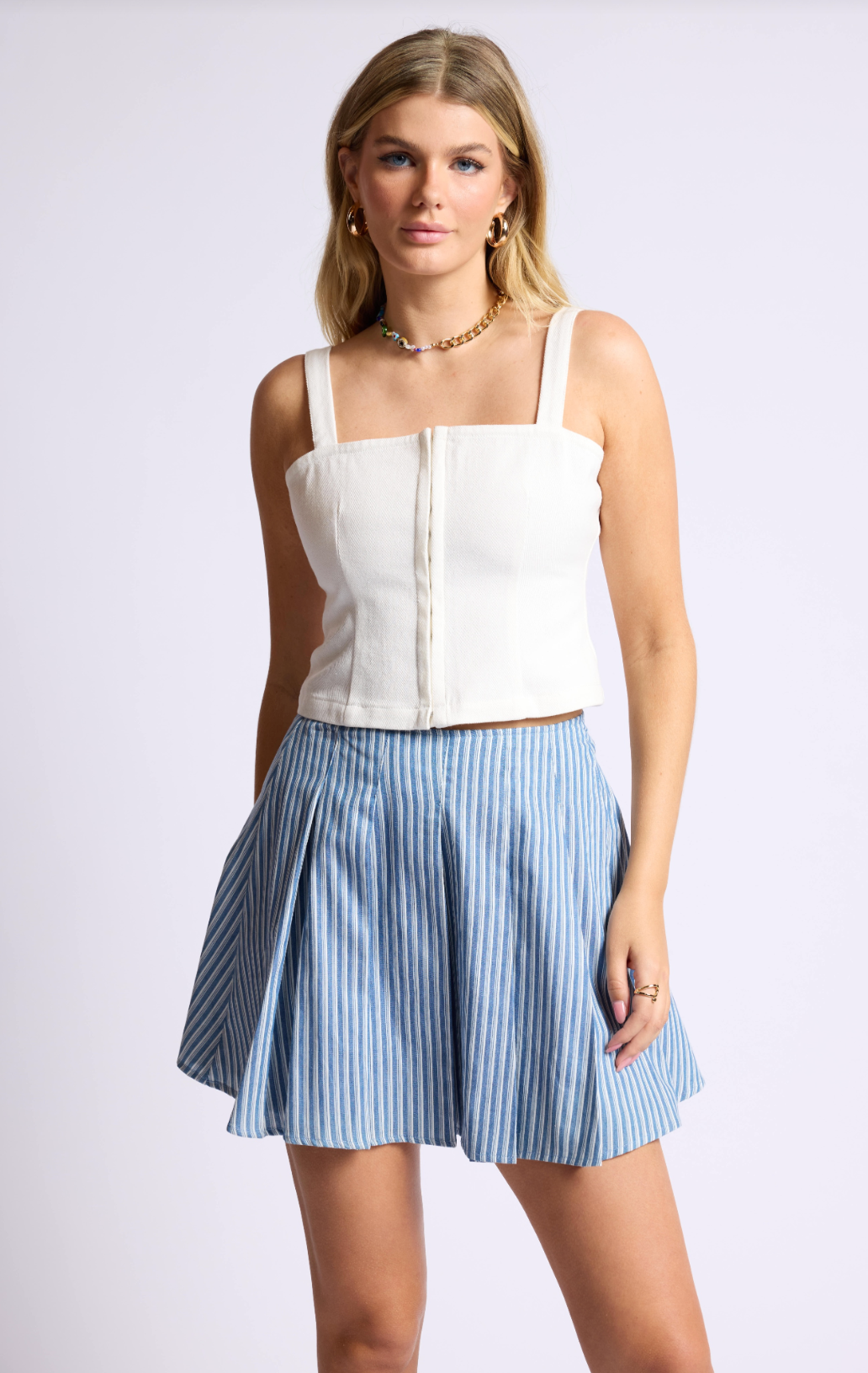 Delilah Bustier Denim Top