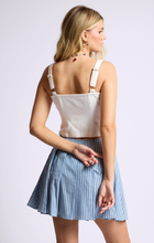 Load image into Gallery viewer, Delilah Bustier Denim Top