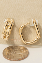 Load image into Gallery viewer, Billie Square Hoops Gold