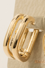 Load image into Gallery viewer, Billie Square Hoops Gold