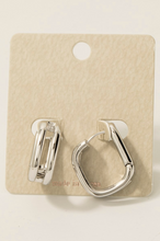 Load image into Gallery viewer, Billie Square Hoops Silver
