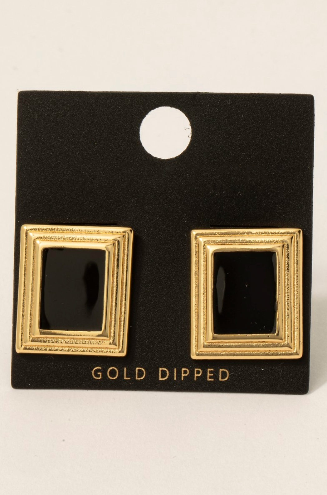 In The Magazines Rectangle Earrings