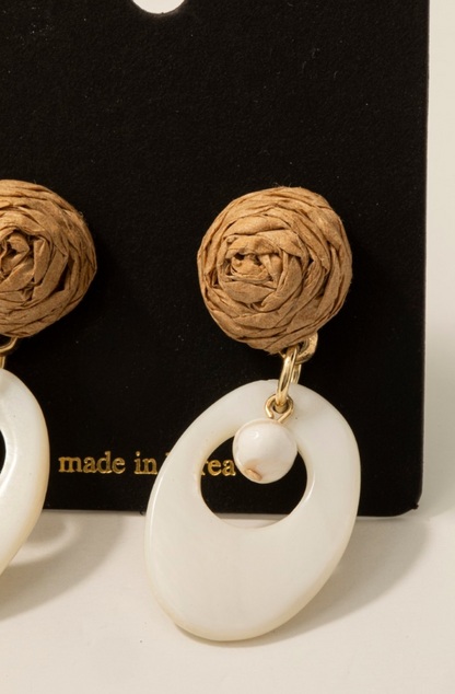 Marco Island Rattan Earrings
