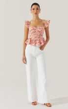 Load image into Gallery viewer, Baylin Floral Peplum Top