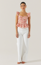 Load image into Gallery viewer, Baylin Floral Peplum Top