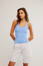 Load image into Gallery viewer, Clean Lines Racerback Blue Vista