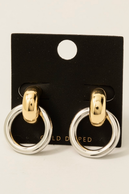 What's Next Two Tone Earrings