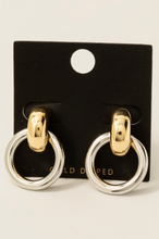 Load image into Gallery viewer, What&#39;s Next Two Tone Earrings