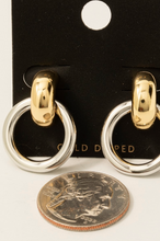 Load image into Gallery viewer, What&#39;s Next Two Tone Earrings
