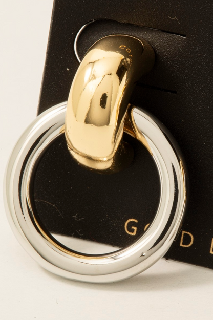 What's Next Two Tone Earrings