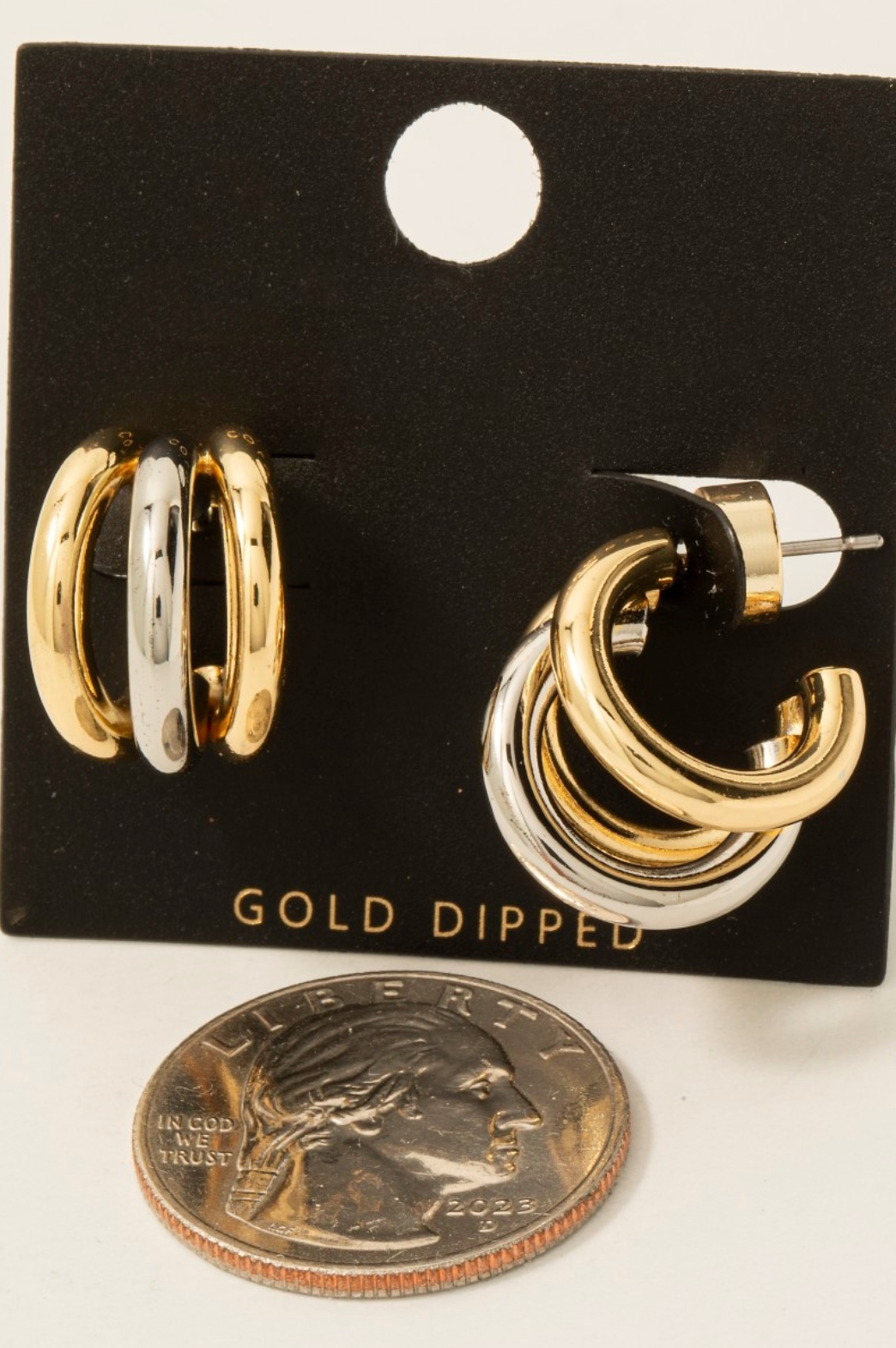 Door Closed Two Tone Hoops