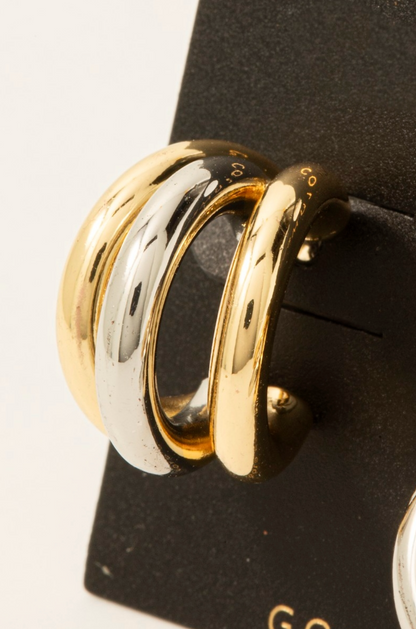 Door Closed Two Tone Hoops