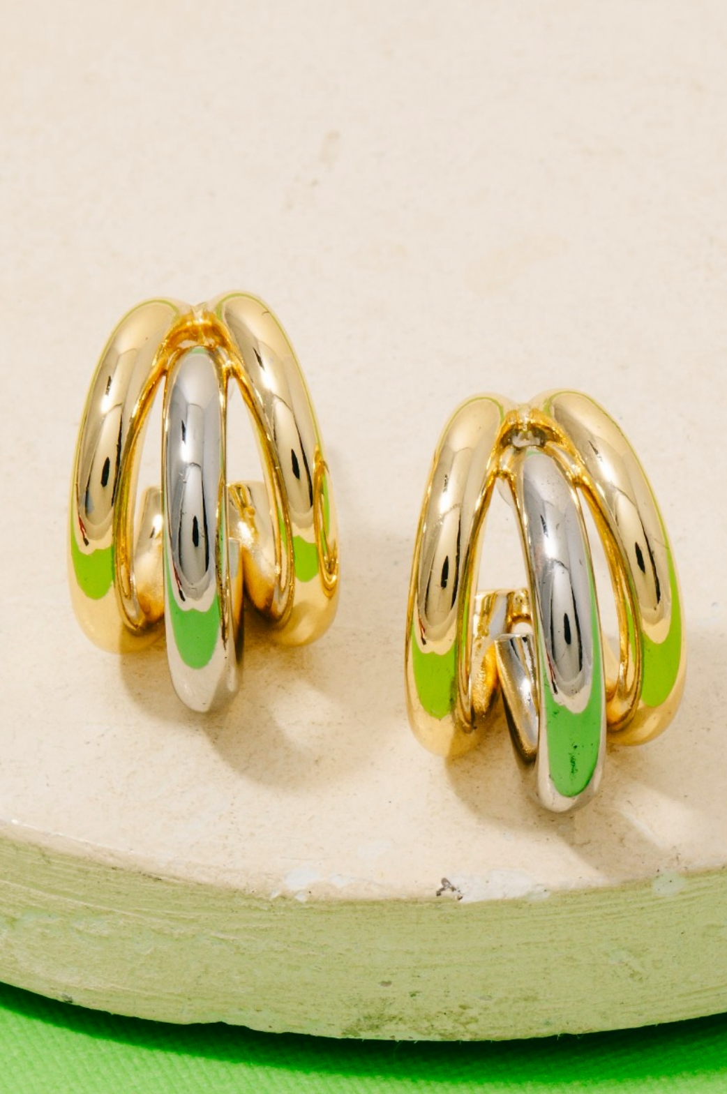 Door Closed Two Tone Hoops