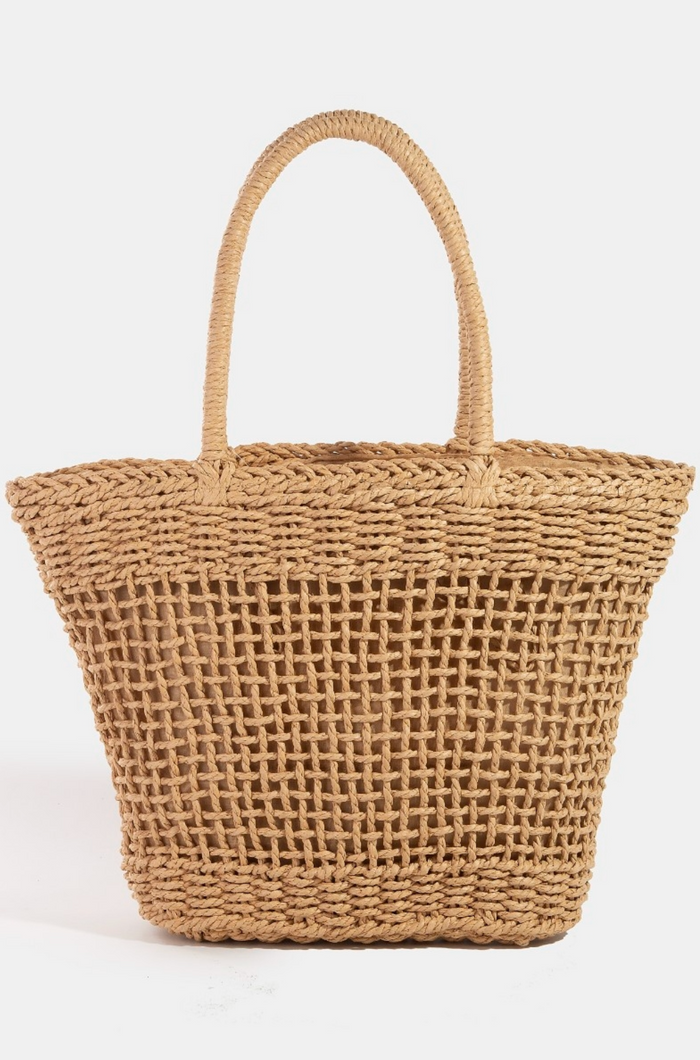 The Risk Braided Tote Khaki