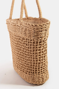 The Risk Braided Tote Khaki