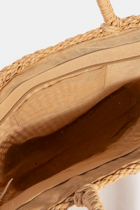 The Risk Braided Tote Khaki