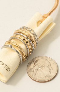 Welcome Here Chain Style Rings Set