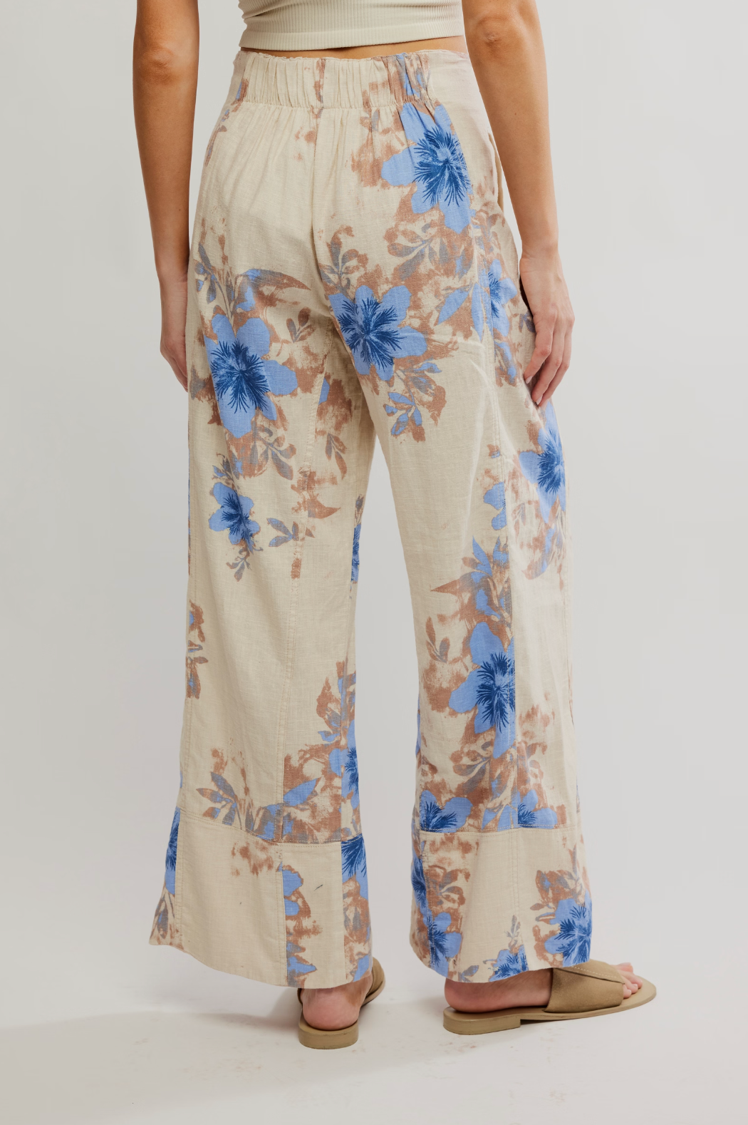 Day's End Linen Printed Pull-On Pants