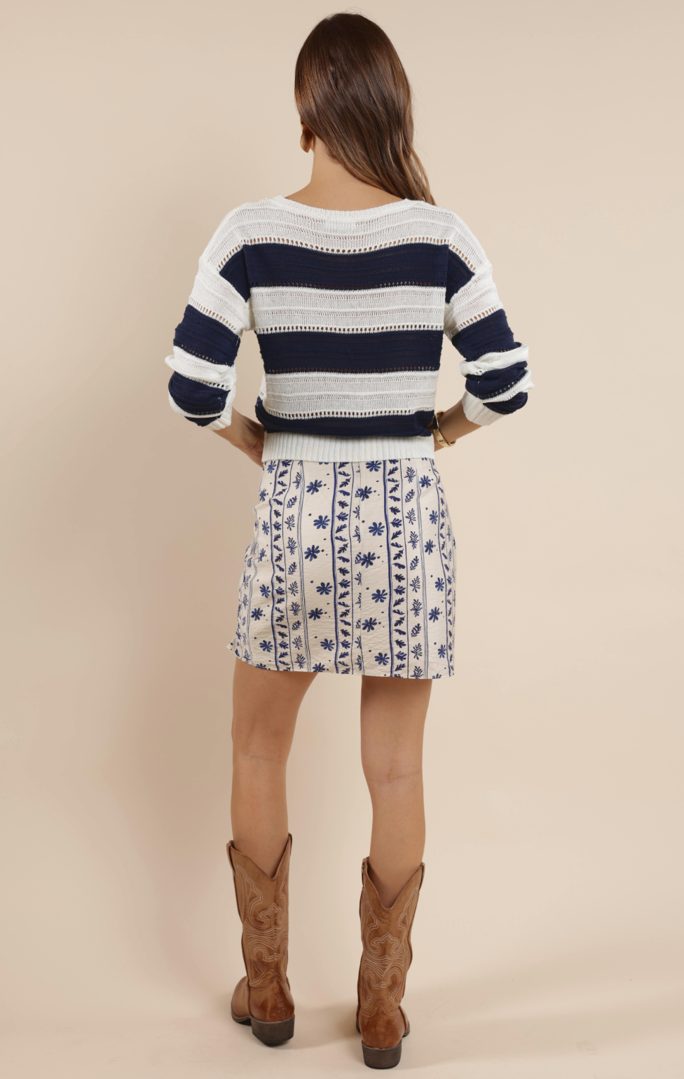 Great Springs Faux Wrap Mini Skirt