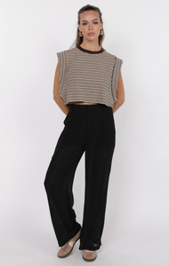 One And Only Stripe Crop Tee