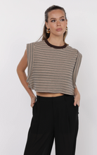 Load image into Gallery viewer, One And Only Stripe Crop Tee