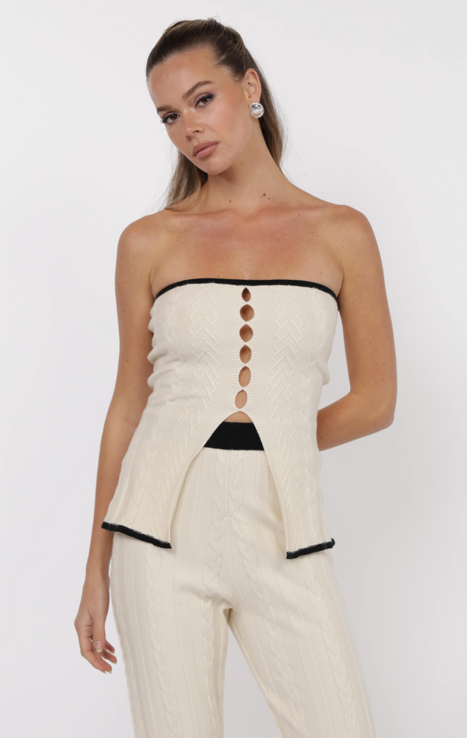 Abby Strapless Sweater Top