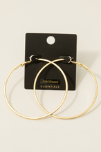 Load image into Gallery viewer, Latching On Hoop Earrings Gold
