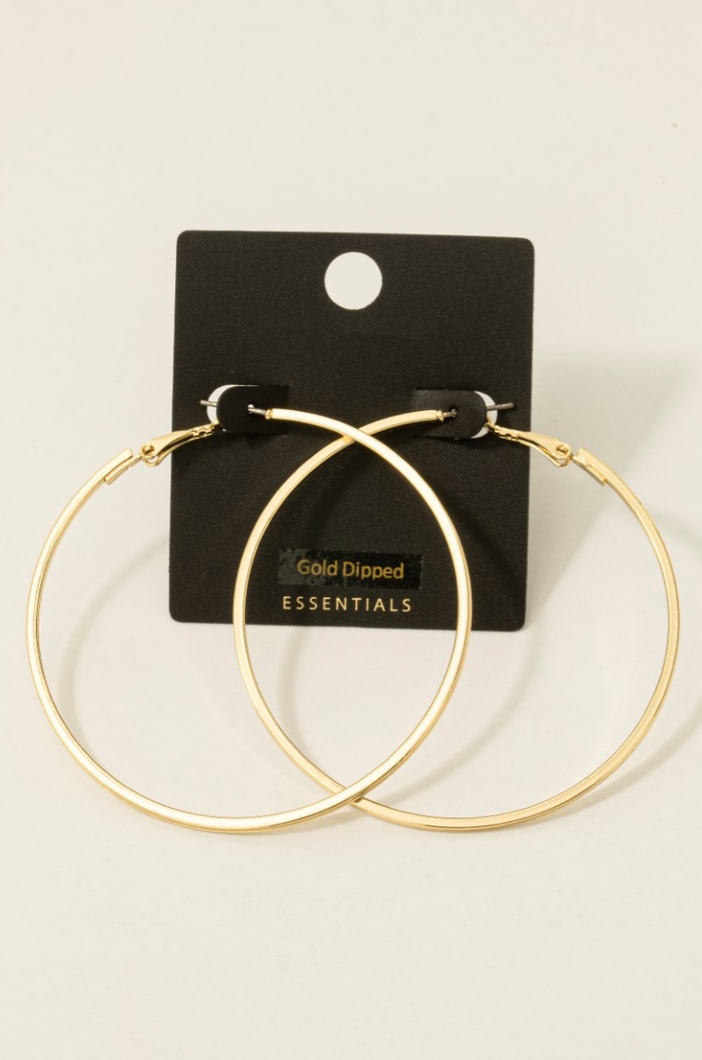 Latching On Hoop Earrings Gold