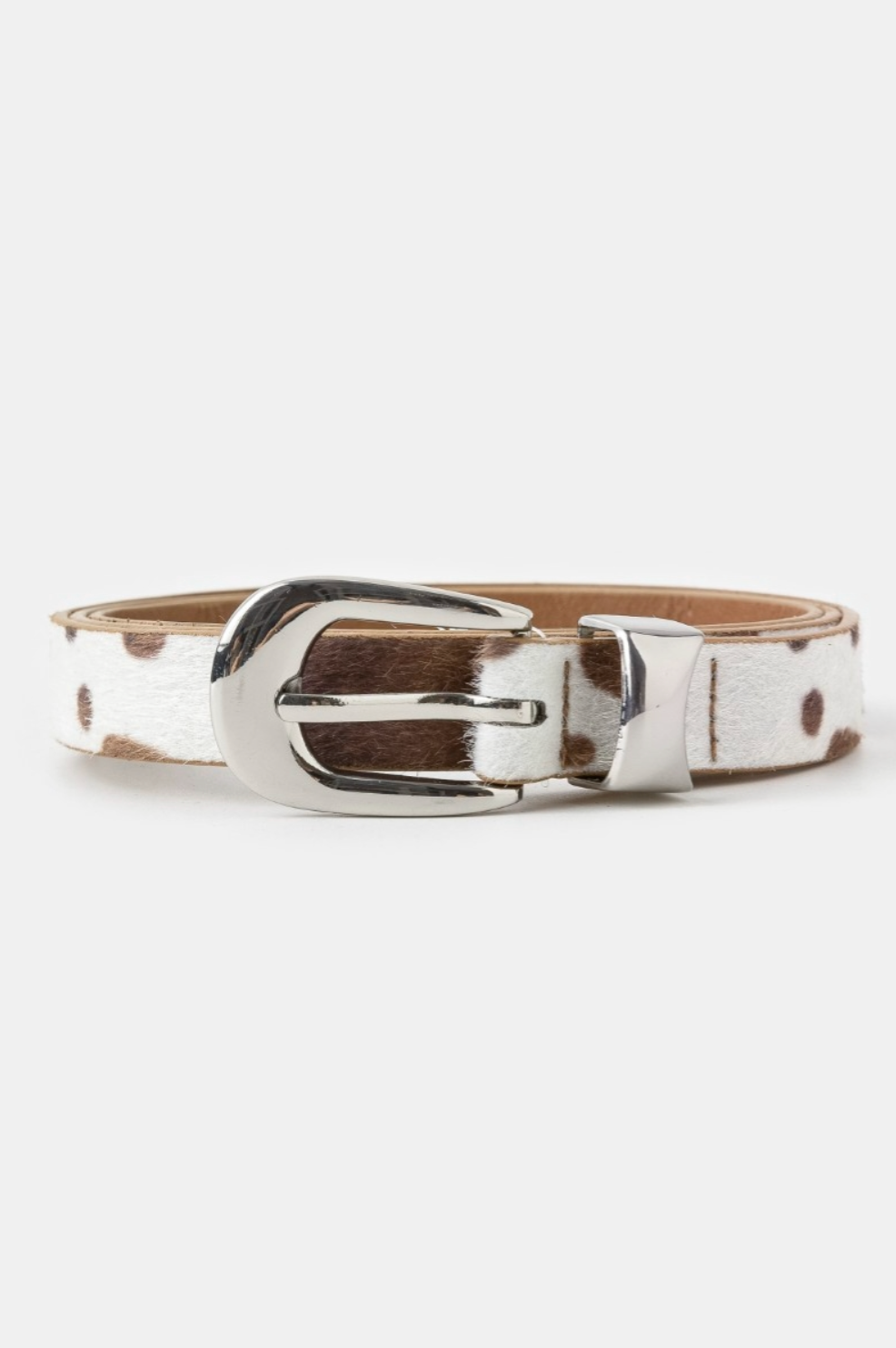 Cynthia Cow Hide Belt Brown