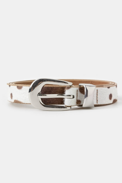 Cynthia Cow Hide Belt Brown