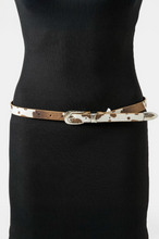 Load image into Gallery viewer, Cynthia Cow Hide Belt Brown
