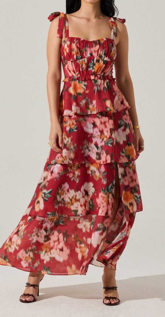 Mellorie Dress Red Floral