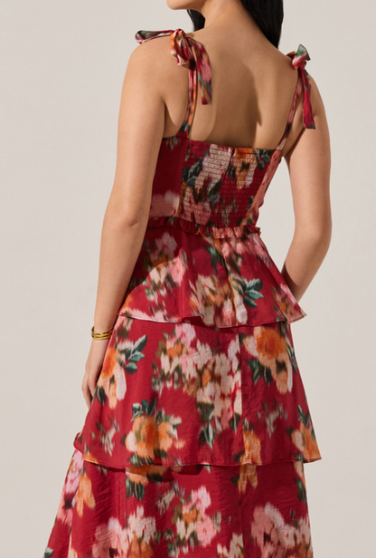 Mellorie Dress Red Floral