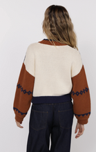 Load image into Gallery viewer, Sweet Rose Jacquard Zip Sweater Jacket