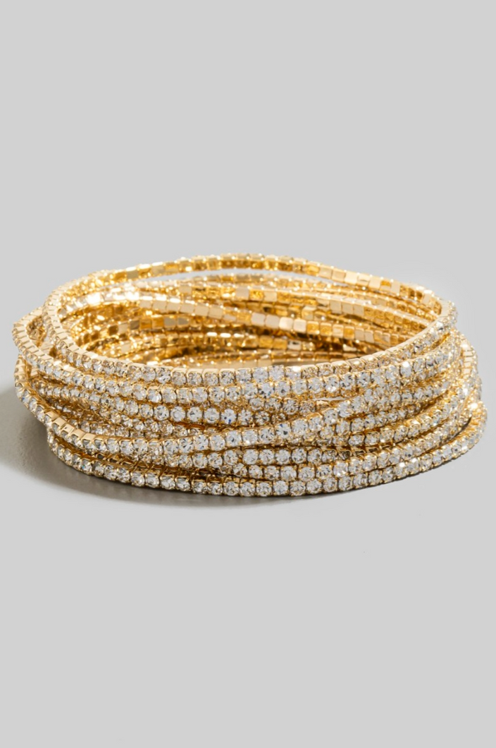 Make A Change Rhinestone Bracelets