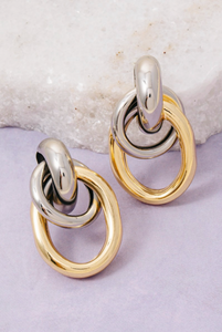 Sugar Coated Two Tone Earrings