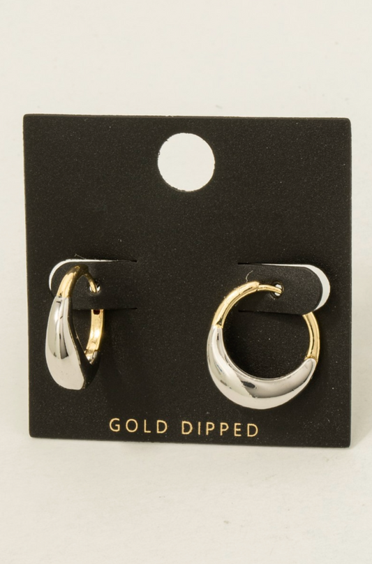 Second Place Two Tone Hoops