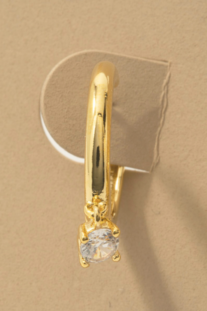 Think It Through Charm Hoops