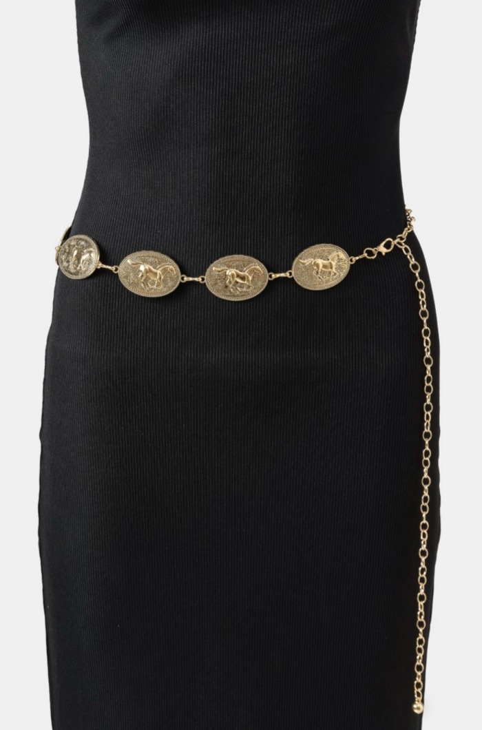 By Surprise Horse Chain Belt